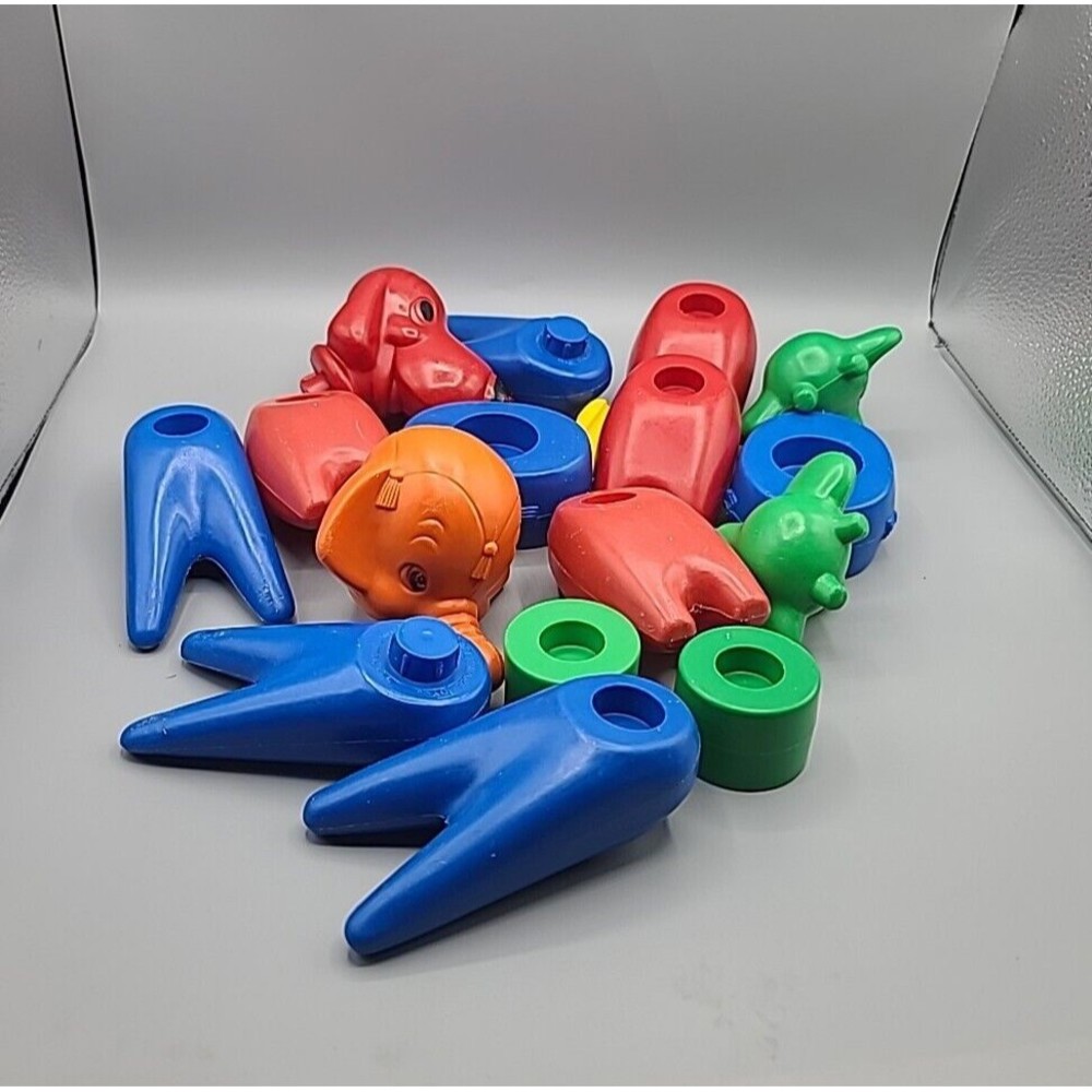 Vintage Tupperware Tupper Toys Zoo It Yourself Animals Elephant Dog Giraffe Head - Picture 2 of 16